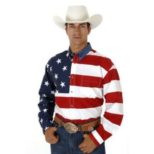 Roper American Flag button up shirt